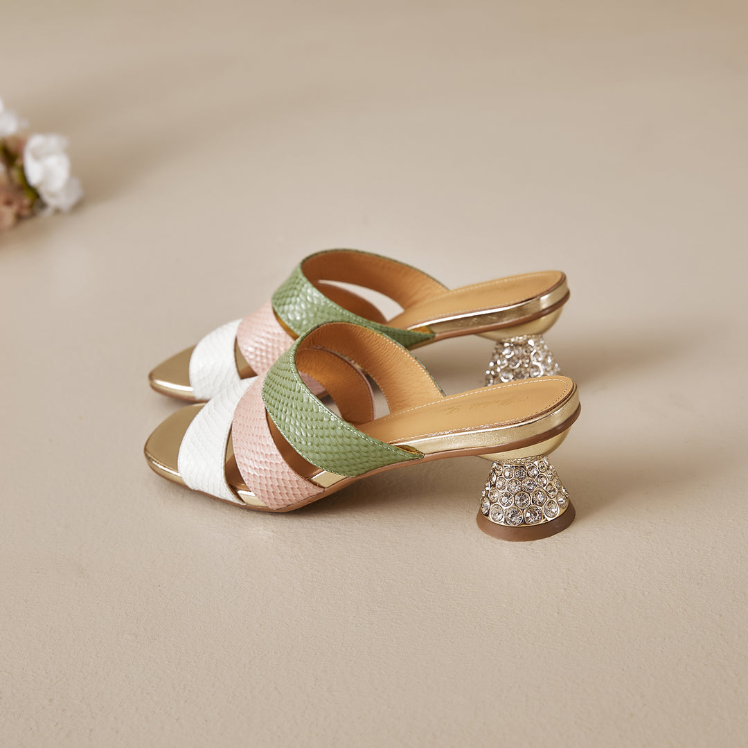 Saviera Color-Block Mules