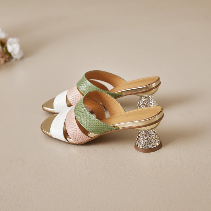 Saviera Color-Block Mules
