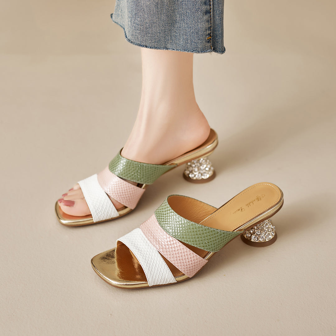Saviera Color-Block Mules