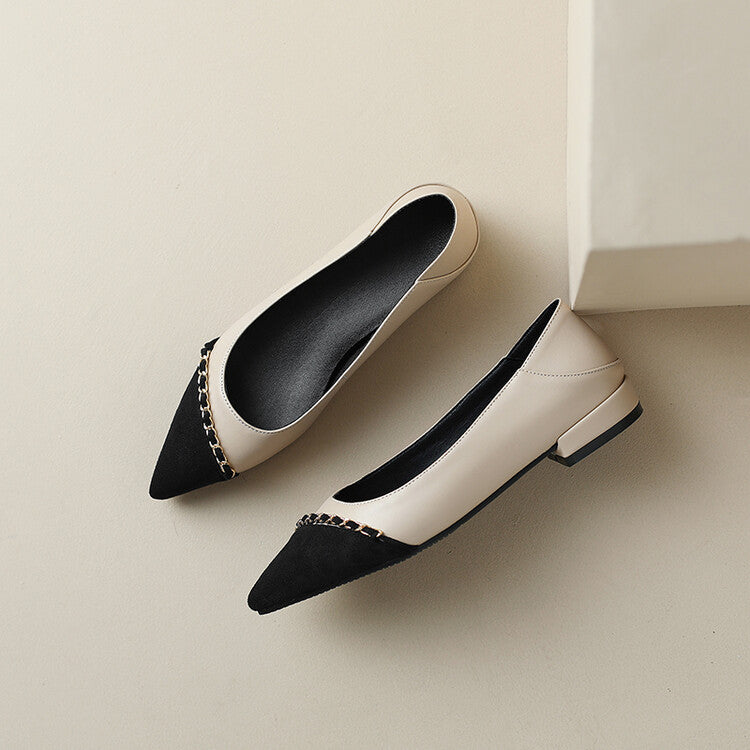 Aveline Pointed-Toe Flats