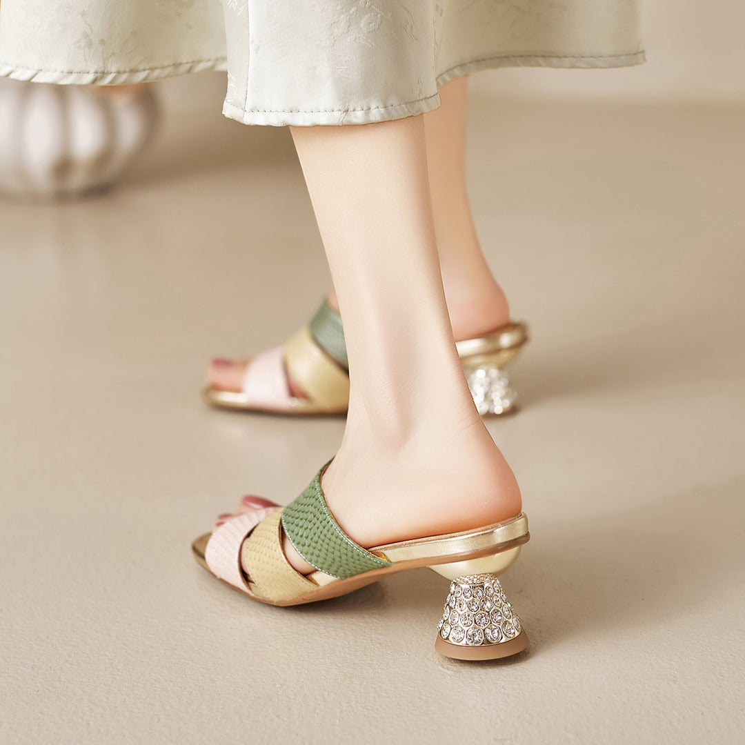 Saviera Color-Block Mules