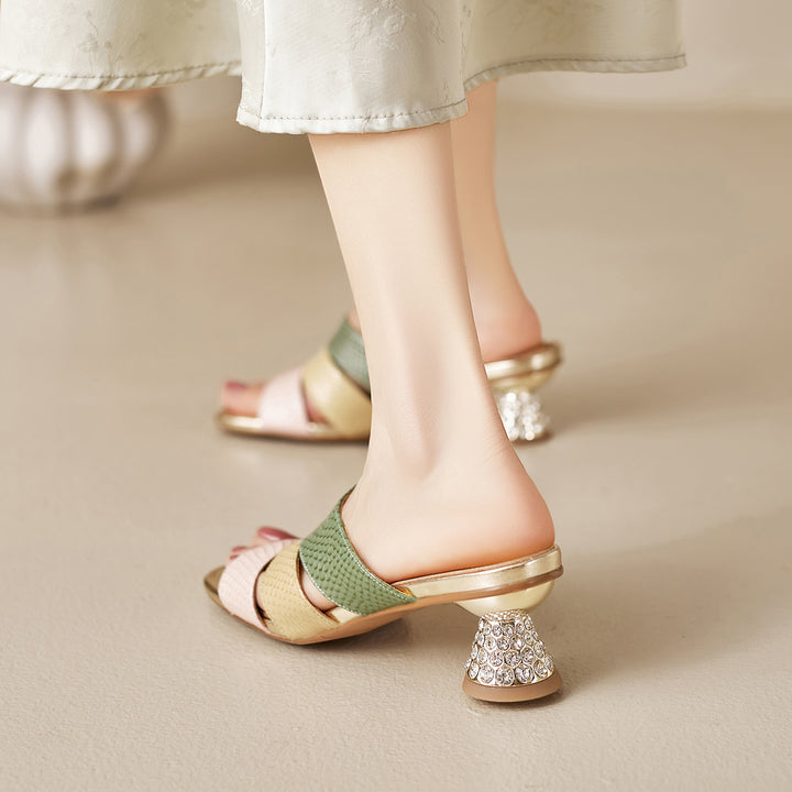 Saviera Color-Block Mules
