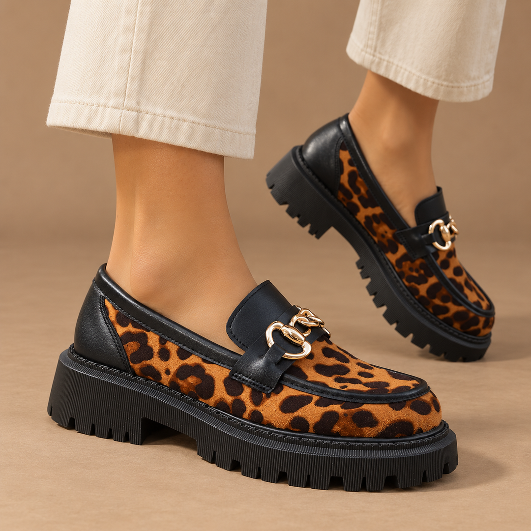 Leopard Platform Loafers