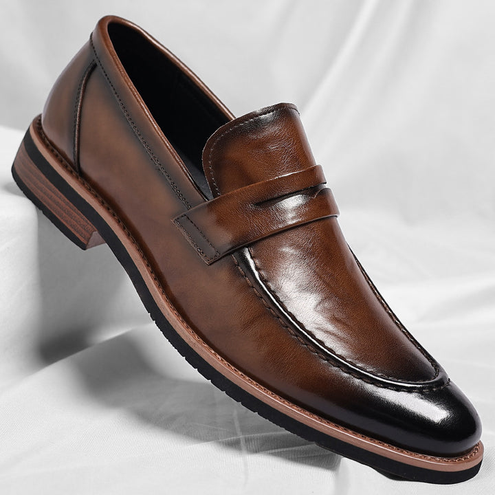 Marcello Burnished Penny Loafers