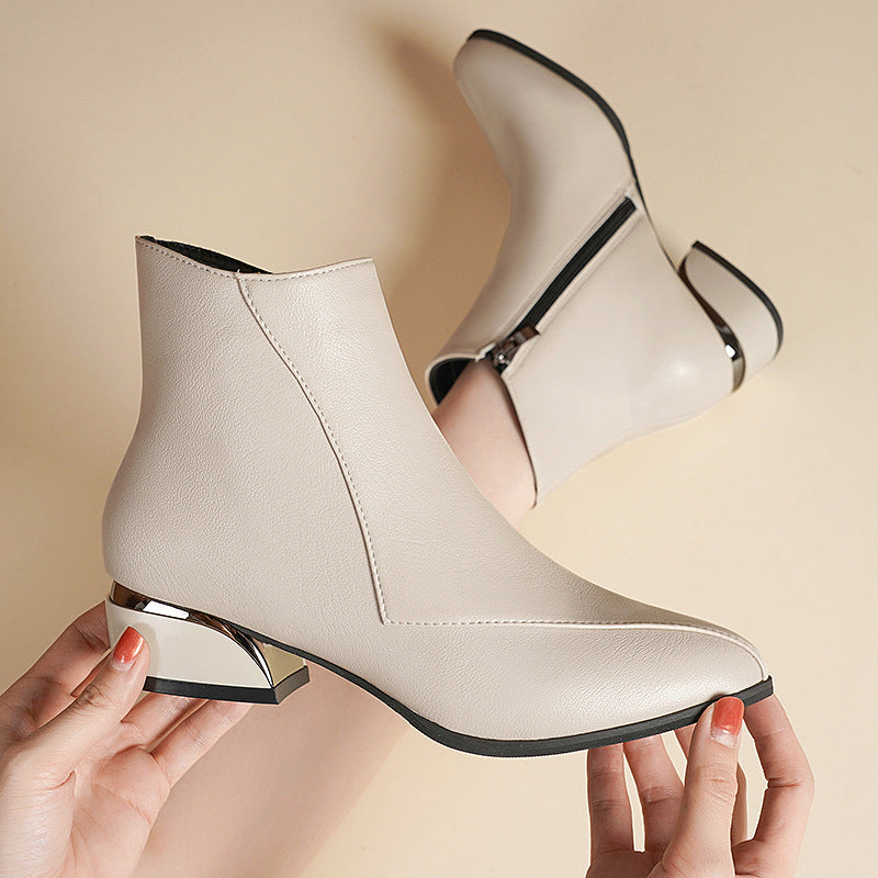 Faye Gilded Ankle Boots