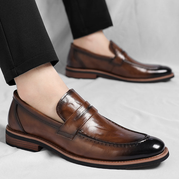 Marcello Burnished Penny Loafers