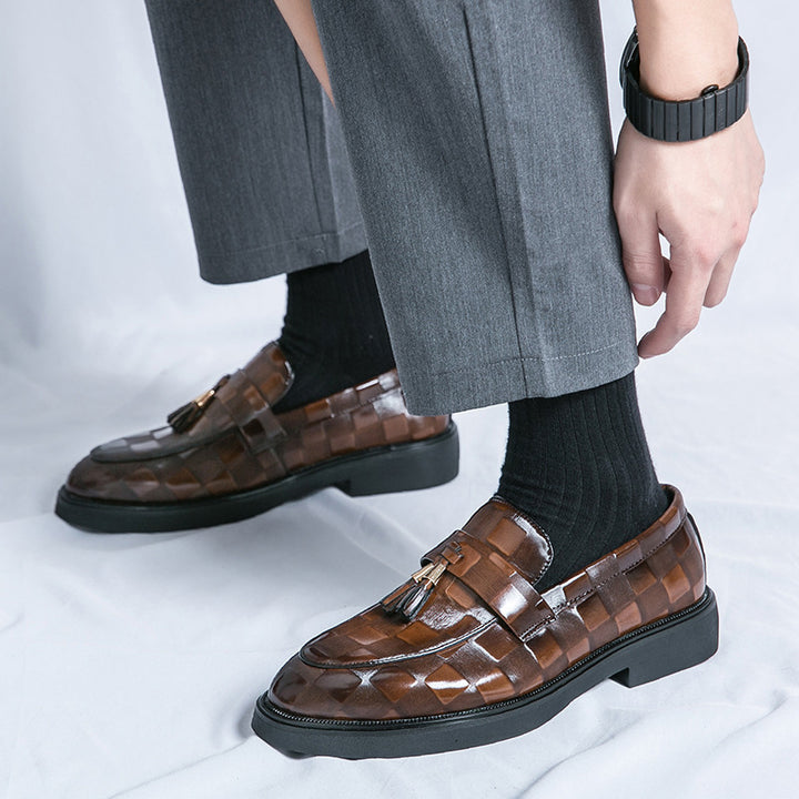 Dalton Embossed Tassel Loafers