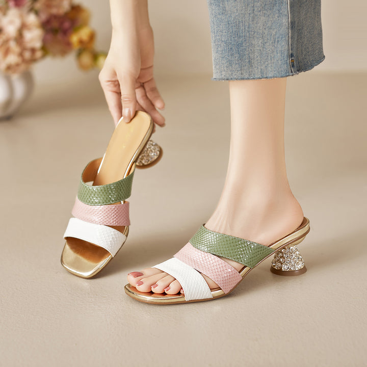 Saviera Color-Block Mules