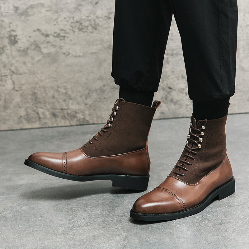 Yvano Stud-Brogue Boots