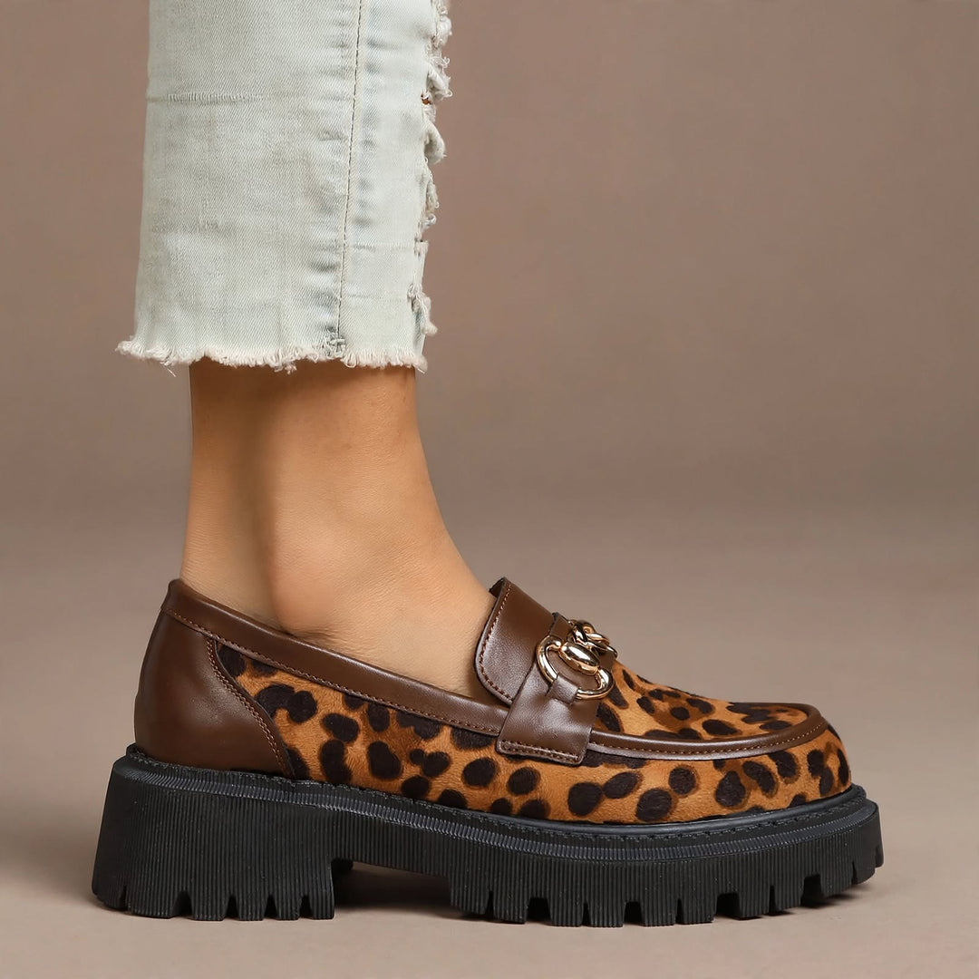 Leopard Platform Loafers