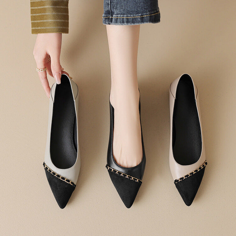 Aveline Pointed-Toe Flats