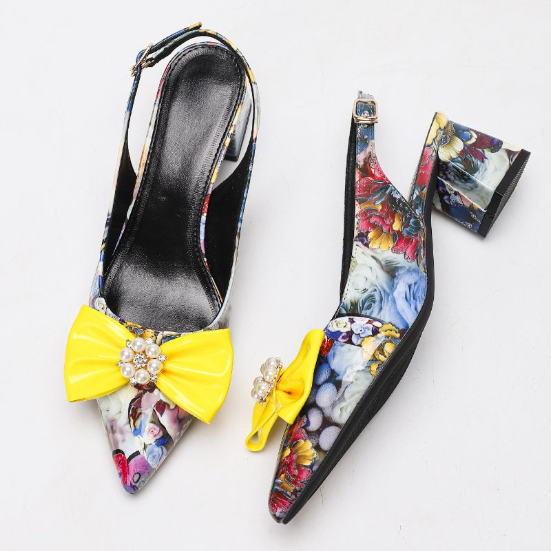 Ariela Botanical Bow Mules