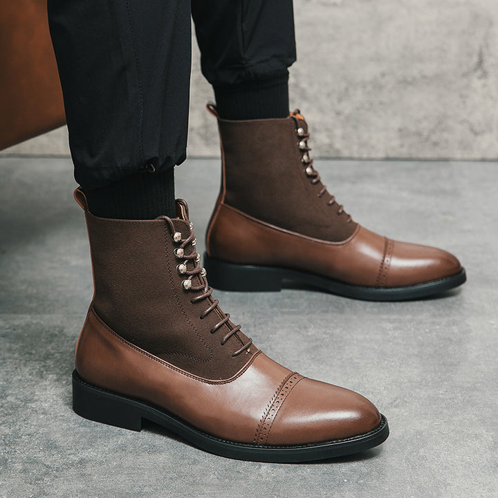 Yvano Stud-Brogue Boots