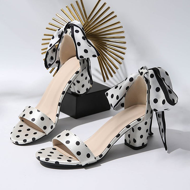 Fiora Polka Bow Sandals