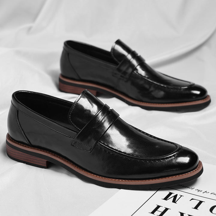 Marcello Burnished Penny Loafers