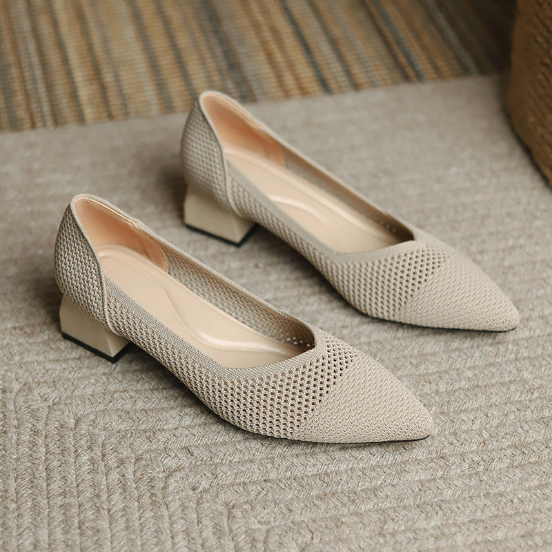 Ottavia Knit Block Heels