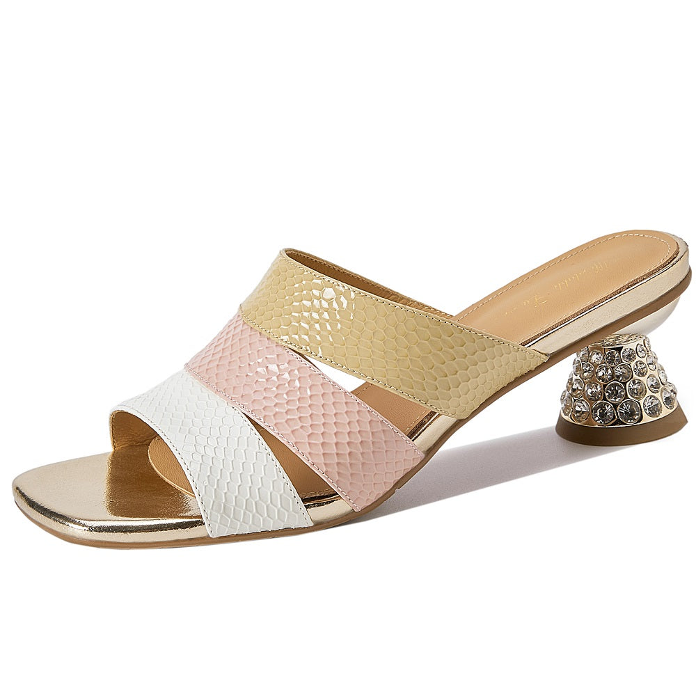 Saviera Color-Block Mules