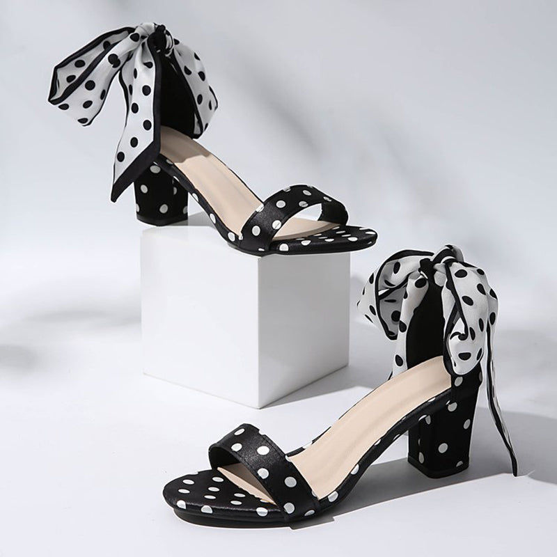 Fiora Polka Bow Sandals