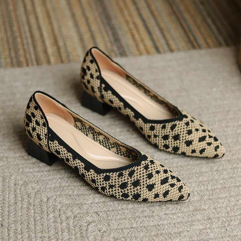 Ottavia Knit Block Heels